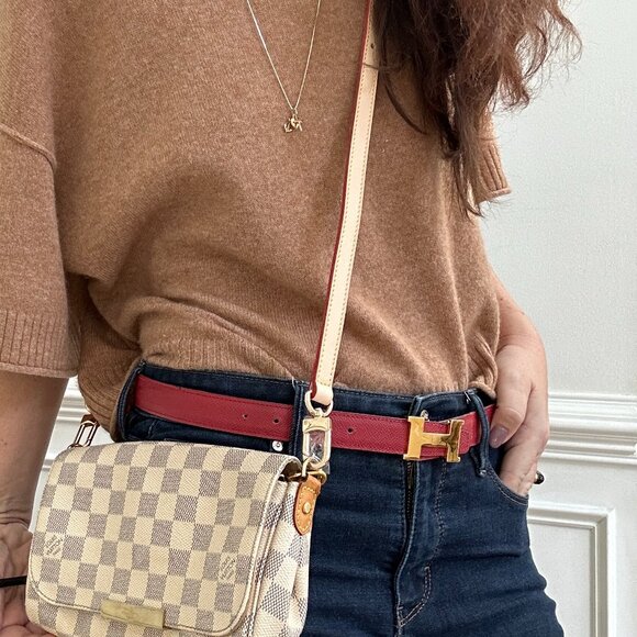 Louis Vuitton Favorite bag in Damier Azur with Box, added crossbody strap - Picture 17 of 17